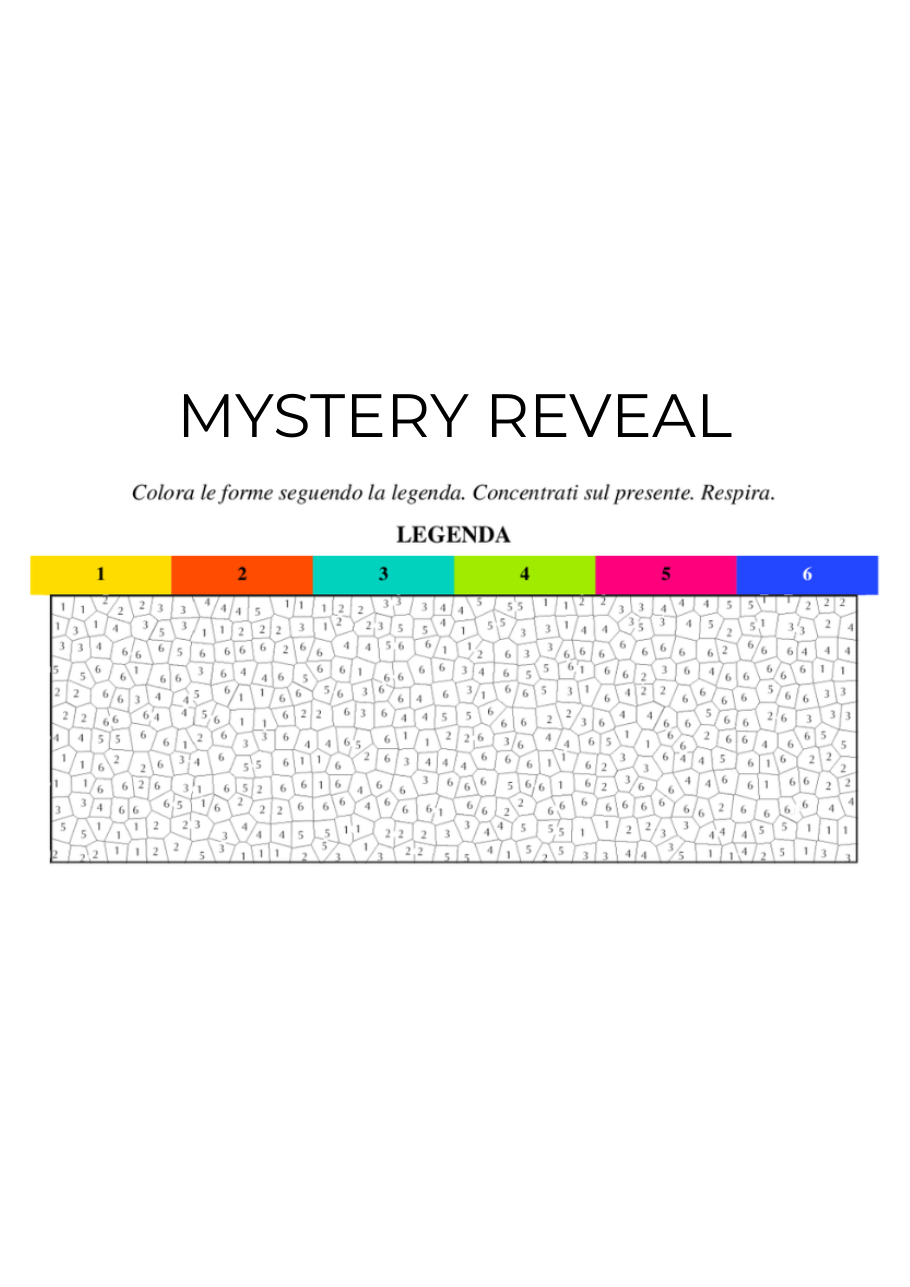 Anteprima della griglia da colorare di Mystery Reveal